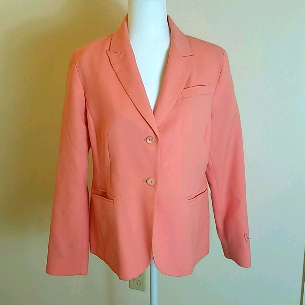 Pendleton pink wool two-button Blazer size 14